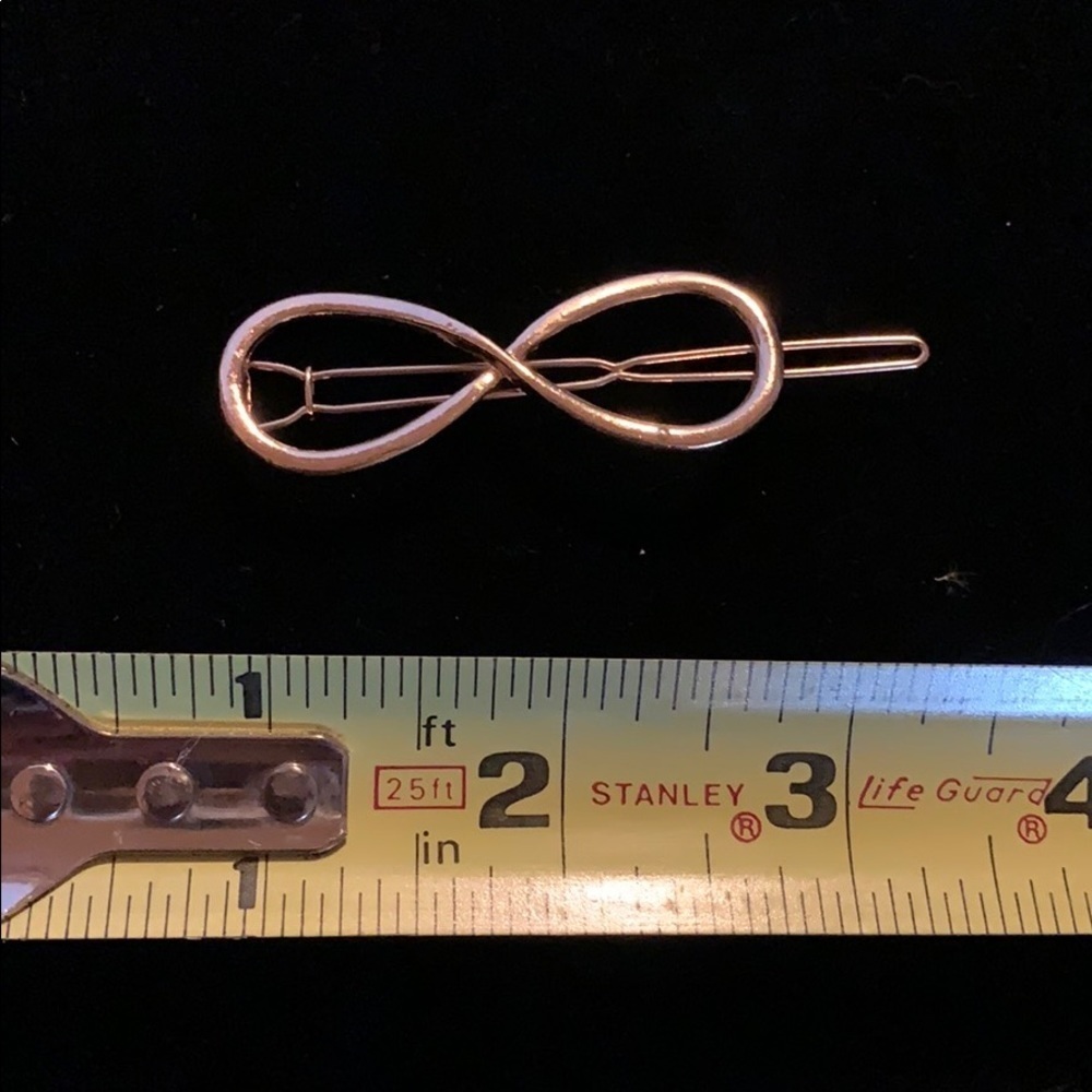 Infinity Shape Gold Color Barrette - Picture 5 of 5